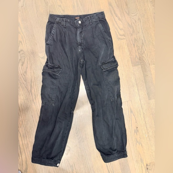 FREE PEOPLE Tahiti Cargo Pants Jeans Size 4 Navy Blue - Picture 6 of 9